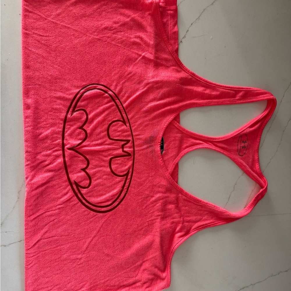 Under Armour x Batman Racerback Tank Top Pink- Large